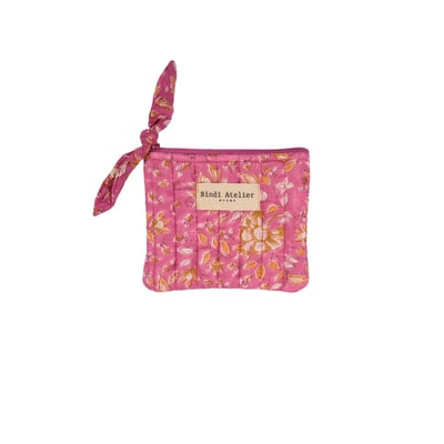 Porte-monnaie en coton Folk Stories imprimé au blockprint BINDI ATELIER