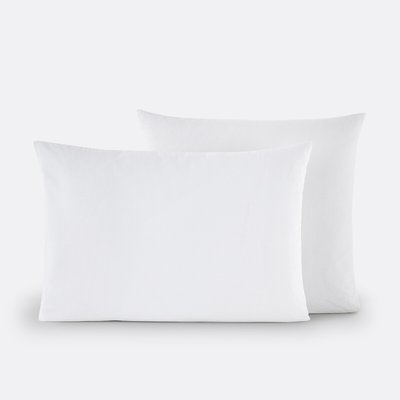 Taie d'oreiller coton et coton lavé, Seersucker LA REDOUTE INTERIEURS
