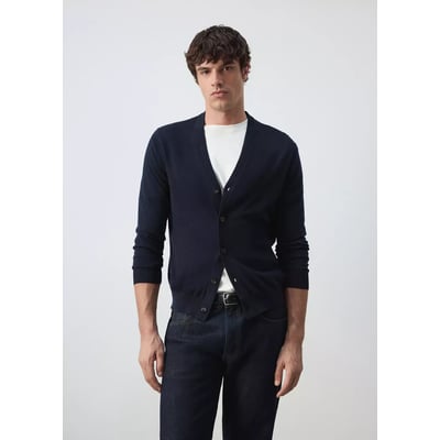 Cardigan 100 % laine maille fine MANGO MAN