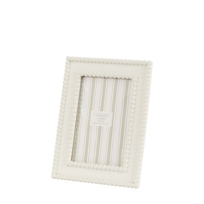 4x6" Calitri Beaded Photoframe in White ÉDITÉ