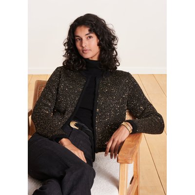 Gilet droit en maille irisée LA FEE MARABOUTEE