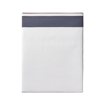 Drap plat tricolore en satin de coton avec bande appliquée, MARCEAU ALEXANDRE TURPAULT