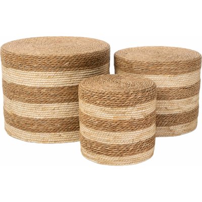 tabouret en fibres naturelles  et  déco salon RECOLLECTION