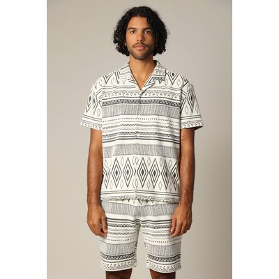 Chemise jacquard oversize en coton avec imprimés géométriques INDIANA DEELUXE