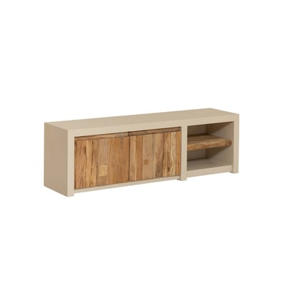 Meuble TV en bois effet béton DALVA MADE IN MEUBLES 