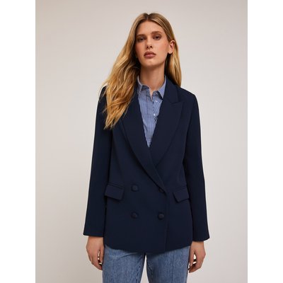 Blazer large en envers satin de couleur unie avec doublure interne MOTIVI