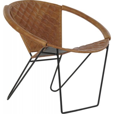 Chaise en cuir et métal, collection Vintage RECOLLECTION