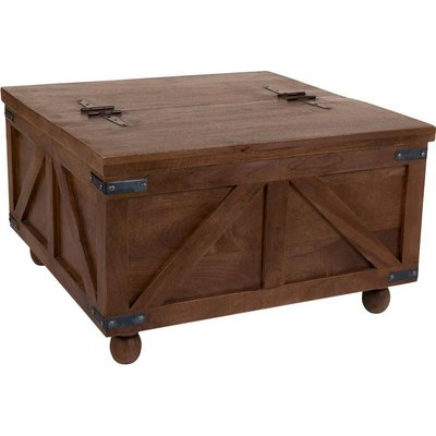 Table basse coffre bois naturel style industriel chaleureux RECOLLECTION