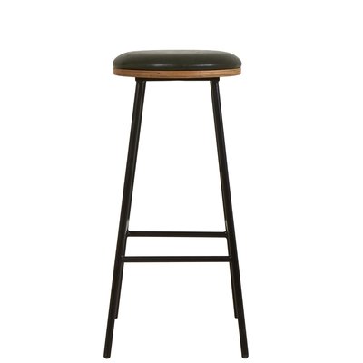 Tabouret de bar imitation cuir noir MARCEL ZAGO