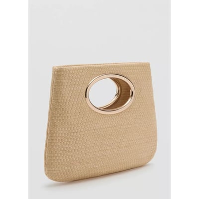Sac porté main tressé MANGO