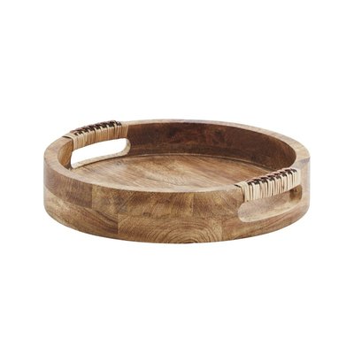 Plateau rond bois rustique manguier MADAM STOLTZ