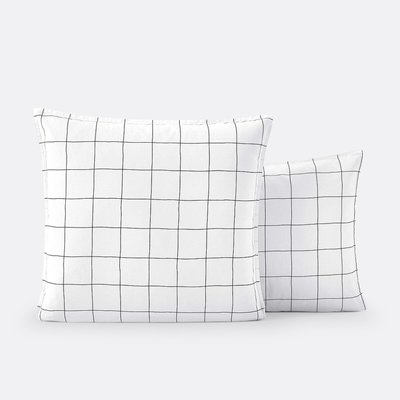Monille Striped 100% Washed Cotton Pillowcase LA REDOUTE INTERIEURS