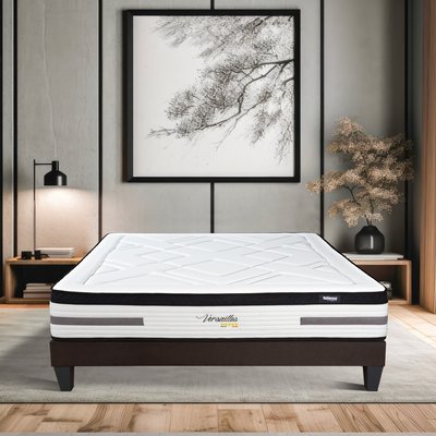 Ensemble Matelas Ressorts ensachés + Sommier Bois VERSAILLES BELLECOUR