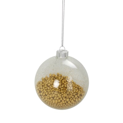 Boule de Noël transparente avec billes EDEN