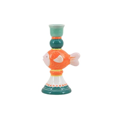 Bougeoir poisson et en céramique 18cm ORNAMI