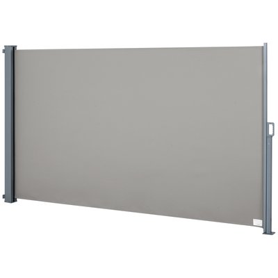 Store latéral brise-vue rétractable alu. polyester haute densité OUTSUNNY