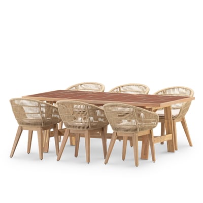 Salon de jardin, 6 chaises, BISBAL & PROVENZA DEFORA HOME
