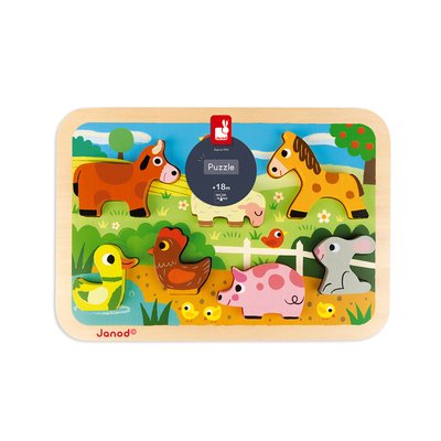 Chunky Puzzle Ferme 7 Pièces JANOD