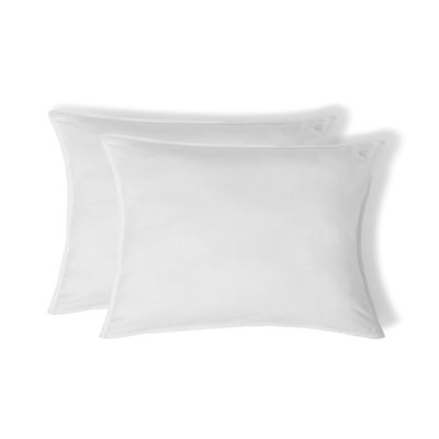Taie d'oreiller brodée (x2) coton lavé LUNA FEBRONIE