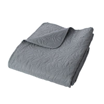 Couvre-lit microfibre à motif floral HOME MAISON