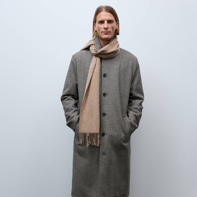Trench à carreaux contenant de la laine MONOPRIX
