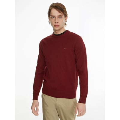 Pull girocollo in cotone pima e cachemire TOMMY HILFIGER