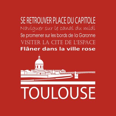 Tableau Sur Toile Toulouse ILLUSTRATION CEANOTHE
