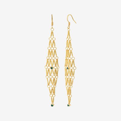 Boucles d'oreilles dorées grand modele - BARBARA CAROLINE NAJMAN