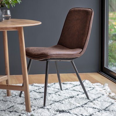 Nelson Faux Leather Chairs (Set of 2) SO'HOME