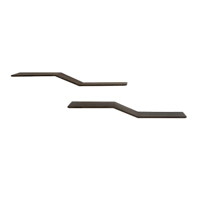 Étagère murale design en S teck recyclé foncé (lot de 2) YOGI PIER IMPORT