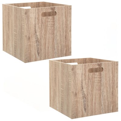 Lot De 2 Boîtes De Rangement Effet Bois En Mdf Mix N' Modul TOILINUX