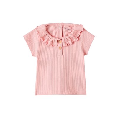 Tee-shirt en côtes avec collerette VERTBAUDET