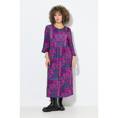 Robe midi en jersey à imprimé patchwork ULLA POPKEN