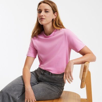 Облегающая футболка, круглый вырез, короткие рукава LA REDOUTE COLLECTIONS