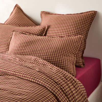 Funda de almohada de lino lavado, Acélie Bordeaux LA REDOUTE INTERIEURS