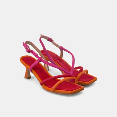 Sandales à talons multicolores à bouts carrés ALMA EN PENA