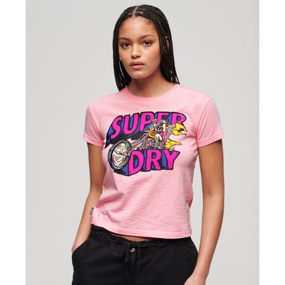 T shirt rose fluo femme discount
