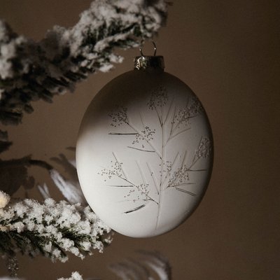 Set de 3 boules de noël effet givre en verre D8 SIA DECO