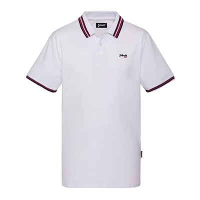 Polo shirt with tricolour trim SCHOTT