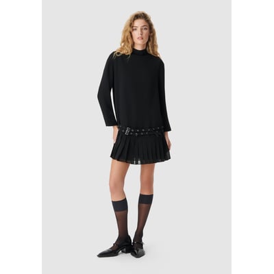 Robe courte plissée avec ceinture IKKS
