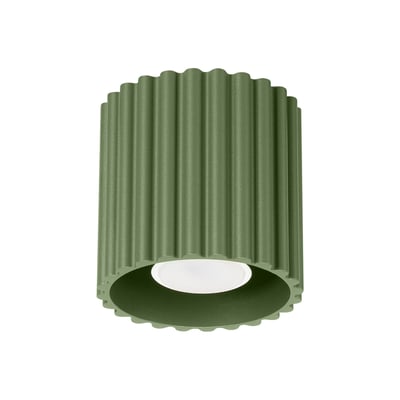 Plafonnier Aluminium Vert Olive GU10 1 Aura EDEN