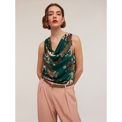 Top en satin de viscose à motif Art déco MOTIVI