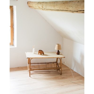 Table basse en rotin Nadine N°111 - Bon état DEBONGOUT