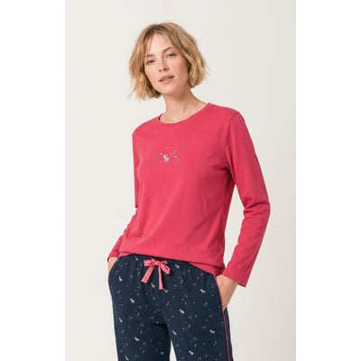 Pyjama en jersey de coton épais imprimé Cerf d'hiver ARTHUR