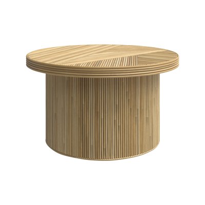 Table basse ronde D80 cm en rotin - HÉLÈNE RENDEZ-VOUS DÉCO