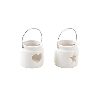 Photophore en verre teinté Noel (Lot de 2) AUBRY GASPARD