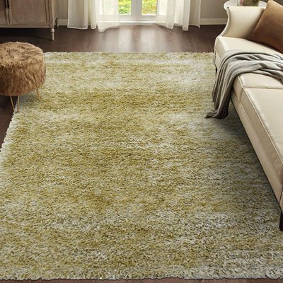 Tapis shaggy fait main motif uni  MALAIDROY UN AMOUR DE TAPIS
