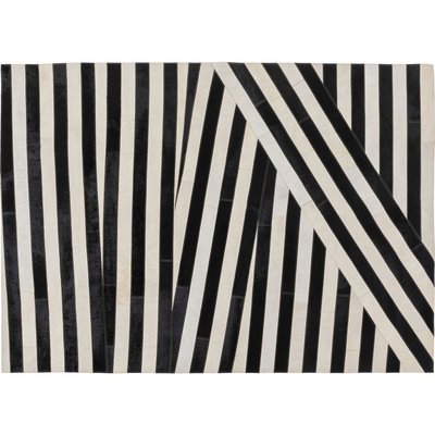 Tapis Tapes noir et blanc 240x170cm KARE DESIGN