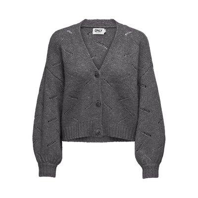 Gilet col V, maille ajourée ONLY