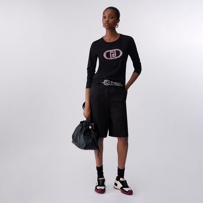 T-shirt à manches longues avec sequins LIU JO